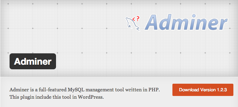 MySQL-Datenbank im WordPress-Backend mit Adminer