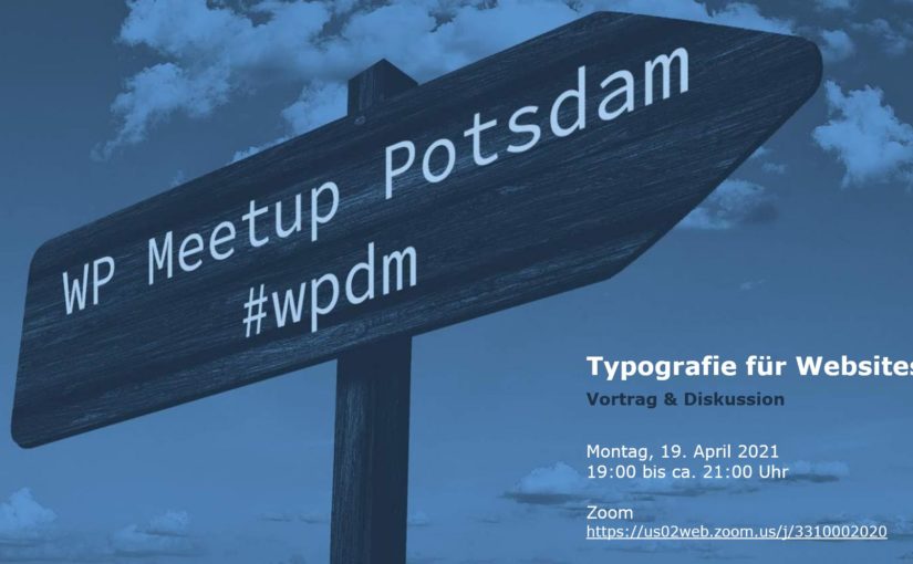 [Online] April-Ausgabe: WordPress Meetup am 19.04. in Potsdam